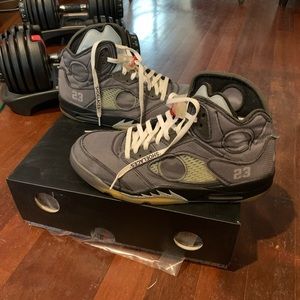 AUTHENTIC OFF-WHITE X AIR JORDAN 5 RETRO 'MUSLIN'